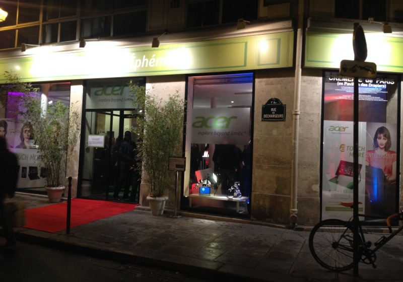 La boutique éphèmère d'Acer au coeur des Halles à paris