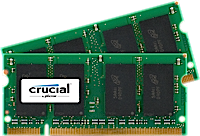 Kit Crucial DDR2 PC2-5300 4GB (2GBx2)