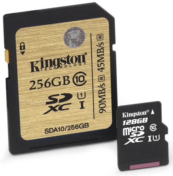 Les cartes mémoire SDXC de Kingston continuent à grimper en puissance avec désormais 256 GB dans carte SD et 128 GB dans une carte Micro-SD