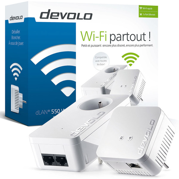 Le Devolo dLAN 550 WiFi Starter Kit CPL, une solution CPL+WiFi pratique à prix abordable